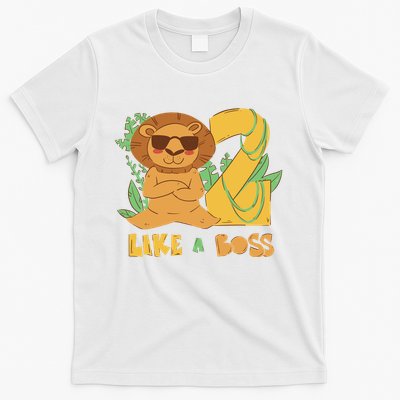 2nd Birthday Like A Boss Lion Cute Gift T-Shirt