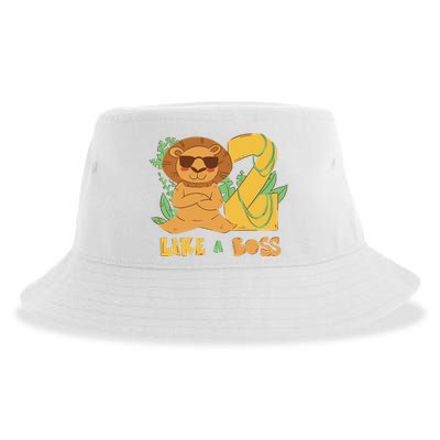 2nd Birthday Like A Boss Lion Cute Gift Sustainable Bucket Hat