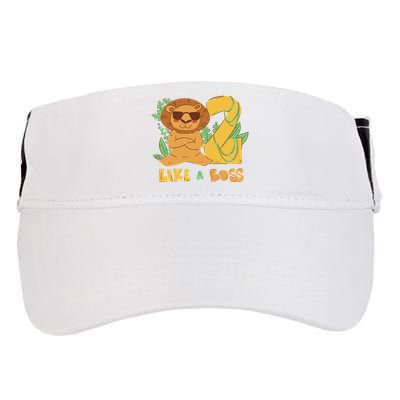 2nd Birthday Like A Boss Lion Cute Gift Adult Drive Performance Visor
