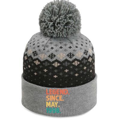 24th Birthday Legend Since May 1998 24 Years Old Vintage Great Gift The Baniff Cuffed Pom Beanie