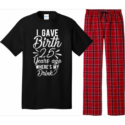 25th Birthday Mom Of 25 Year Old Son Daughter Birthday Pajama Set