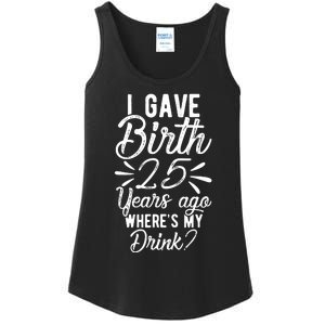 25th Birthday Mom Of 25 Year Old Son Daughter Birthday Ladies Essential Tank