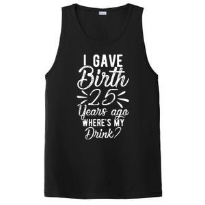 25th Birthday Mom Of 25 Year Old Son Daughter Birthday PosiCharge Competitor Tank