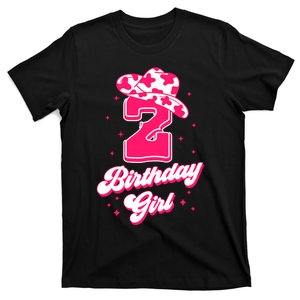 2nd Birthday Outfit Girl 2 Year Old Rodeo Western Cowgirl T-Shirt