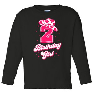 2nd Birthday Outfit Girl 2 Year Old Rodeo Western Cowgirl Toddler Long Sleeve Shirt