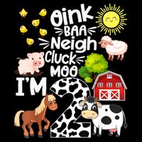 2nd Birthday Oink Baa Neigh Cluck Moo I'm 2 Farm Birthday City Backpack