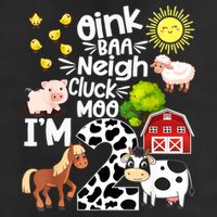 2nd Birthday Oink Baa Neigh Cluck Moo I'm 2 Farm Birthday Adult Drive Performance Visor