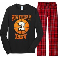 2nd Birthday Outfit Boy Basketball Second 2 Year Old Funny Long Sleeve Pajama Set