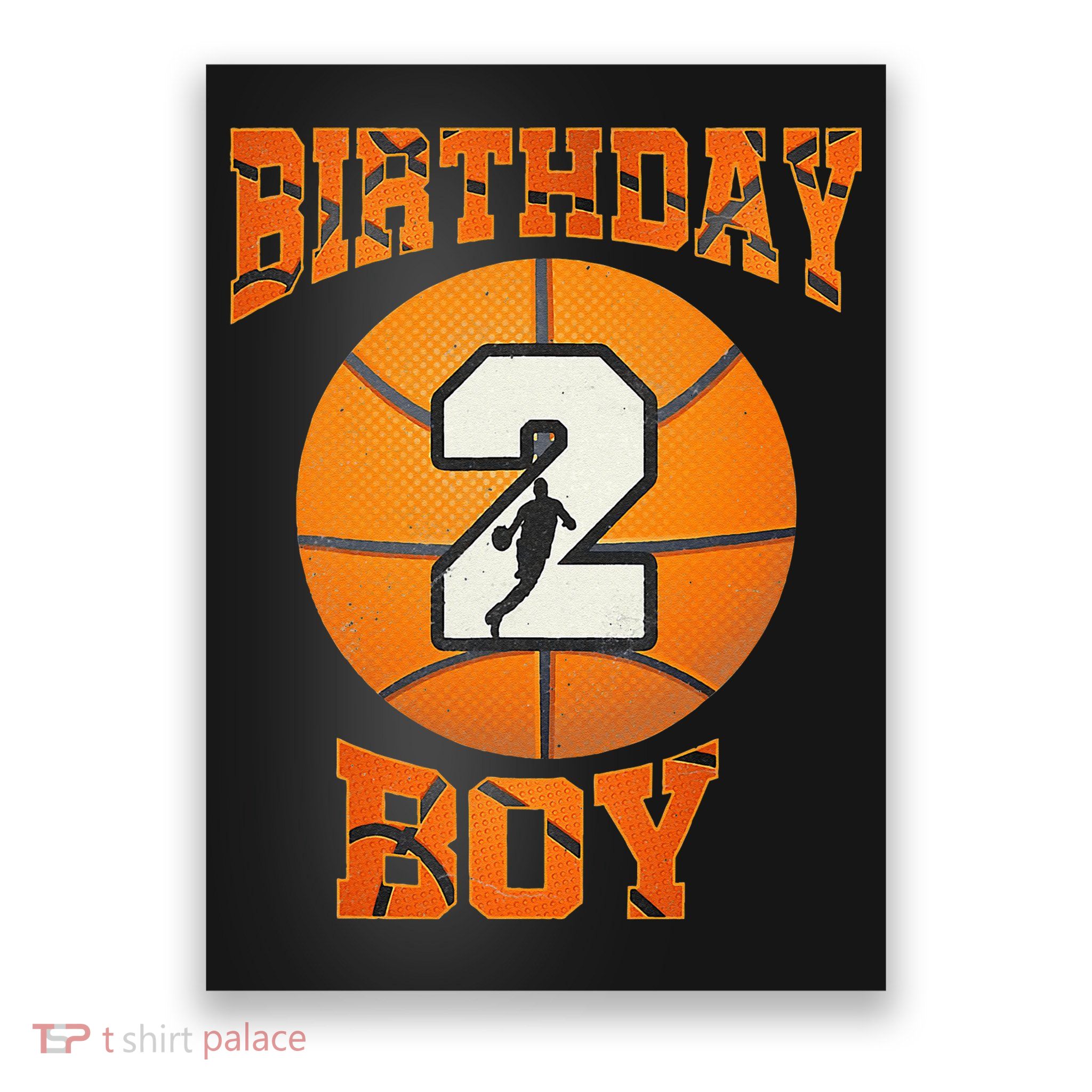 2nd Birthday Outfit Boy Basketball Second 2 Year Old Funny Poster