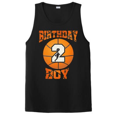 2nd Birthday Outfit Boy Basketball Second 2 Year Old Funny PosiCharge Competitor Tank