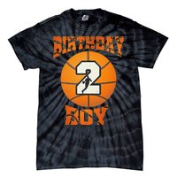 2nd Birthday Outfit Boy Basketball Second 2 Year Old Funny Tie-Dye T-Shirt