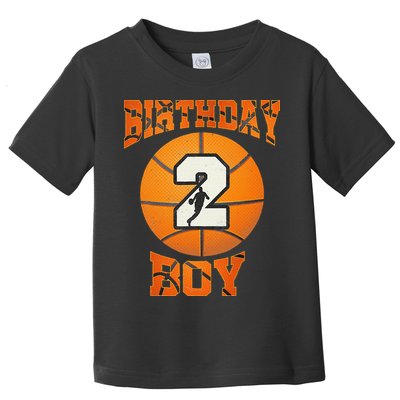 2nd Birthday Outfit Boy Basketball Second 2 Year Old Funny Toddler T-Shirt