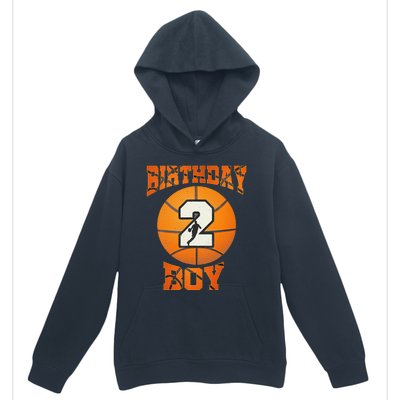 2nd Birthday Outfit Boy Basketball Second 2 Year Old Funny Urban Pullover Hoodie