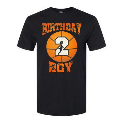 2nd Birthday Outfit Boy Basketball Second 2 Year Old Funny Softstyle CVC T-Shirt