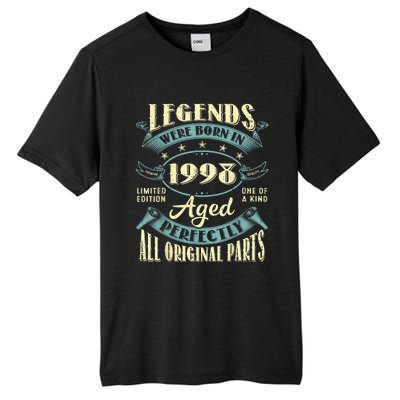 25th Birthday Present Gifts Vintage Legends Born In 1998 25 Year Old Tall Fusion ChromaSoft Performance T-Shirt