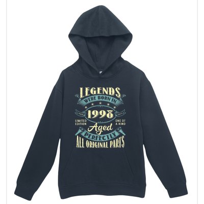 25th Birthday Present Gifts Vintage Legends Born In 1998 25 Year Old Urban Pullover Hoodie