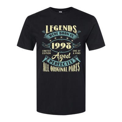 25th Birthday Present Gifts Vintage Legends Born In 1998 25 Year Old Softstyle® CVC T-Shirt