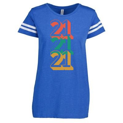 21st Birthday Retro Enza Ladies Jersey Football T-Shirt