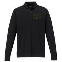 225 Baton Rouge Gonzales Denham Springs Area Code Performance Long Sleeve Polo