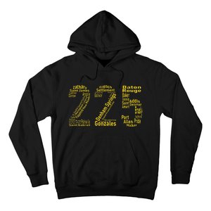 225 Baton Rouge Gonzales Denham Springs Area Code Hoodie