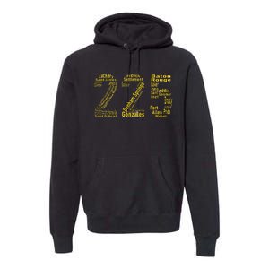 225 Baton Rouge Gonzales Denham Springs Area Code Premium Hoodie