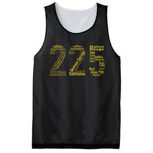 225 Baton Rouge Gonzales Denham Springs Area Code Mesh Reversible Basketball Jersey Tank