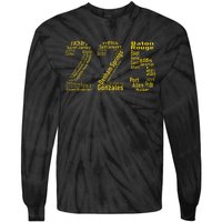 225 Baton Rouge Gonzales Denham Springs Area Code Tie-Dye Long Sleeve Shirt