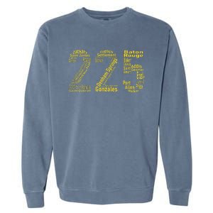 225 Baton Rouge Gonzales Denham Springs Area Code Garment-Dyed Sweatshirt