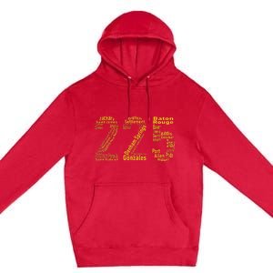 225 Baton Rouge Gonzales Denham Springs Area Code Premium Pullover Hoodie