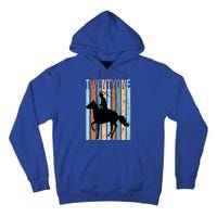 21st Birthday Retro Rodeo Horse Lovers Cow Rider Funny Gift Tall Hoodie