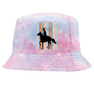 21st Birthday Retro Rodeo Horse Lovers Cow Rider Funny Gift Tie-Dyed Bucket Hat