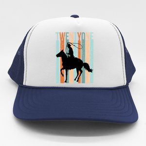 21st Birthday Retro Rodeo Horse Lovers Cow Rider Funny Gift Trucker Hat