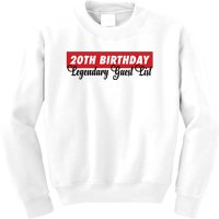 20th Birthday Signatures Guest List Birthday Party To Sign For 20 Years Kids Sweatshirt