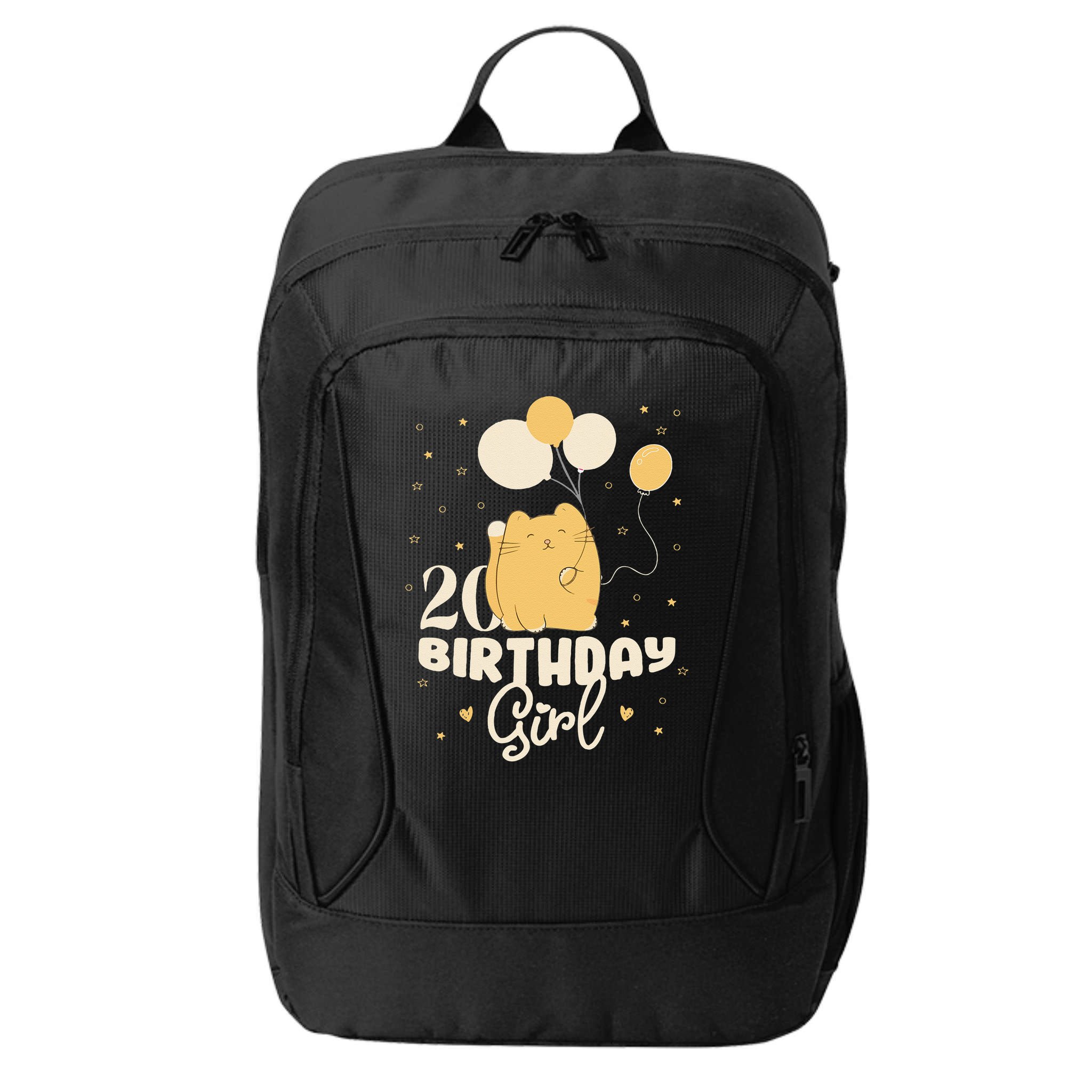 20th Birthday Squish Cat Birthday Balloons 20 Birthday .Png City Backpack