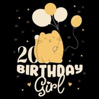 20th Birthday Squish Cat Birthday Balloons 20 Birthday .Png City Backpack