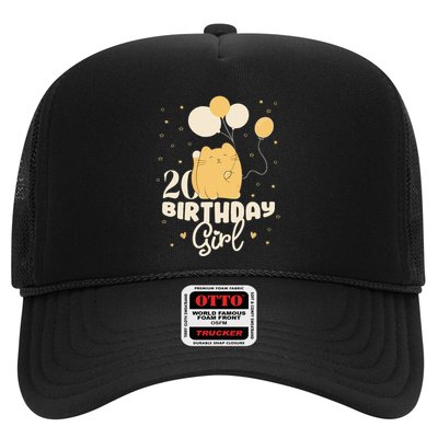 20th Birthday Squish Cat Birthday Balloons 20 Birthday .Png Trucker Hat