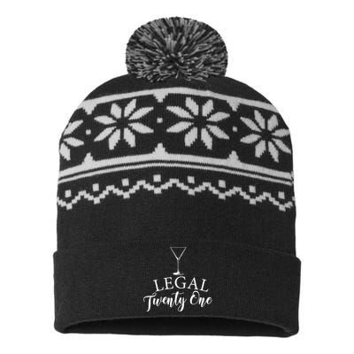 21st Birthday Squad Celebration Graphic USA-Made Snowflake Beanie