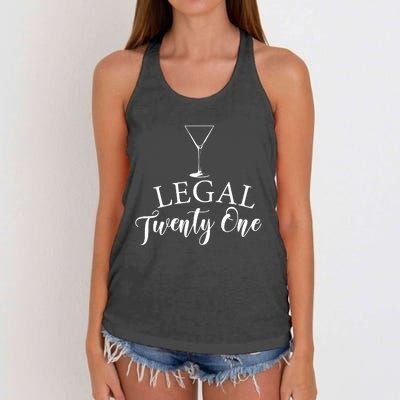 21st Birthday Squad Celebration Graphic Women's Knotted Racerback Tank