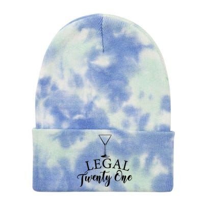 21st Birthday Squad Celebration Graphic Tie Dye 12in Knit Beanie