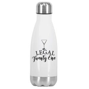 21st Birthday Squad Celebration Graphic Stainless Steel Insulated Water Bottle