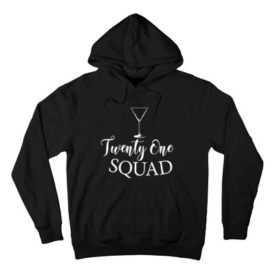 21st Birthday Squad Celebration Graphic Hoodie