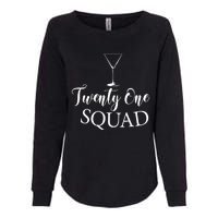 21st Birthday Squad Celebration Graphic Womens California Wash Sweatshirt