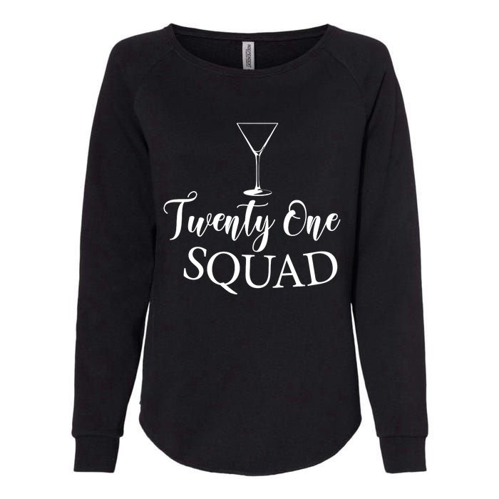 21st Birthday Squad Celebration Graphic Womens California Wash Sweatshirt