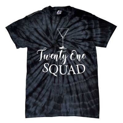 21st Birthday Squad Celebration Graphic Tie-Dye T-Shirt