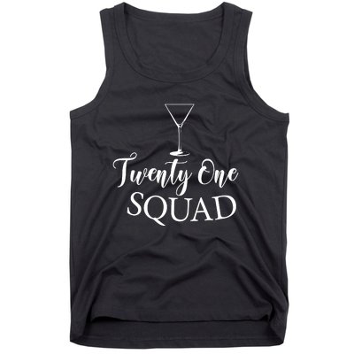 21st Birthday Squad Celebration Graphic Tank Top