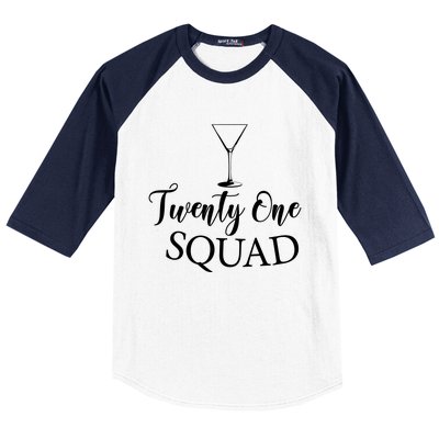 21st Birthday Squad Celebration Graphic Baseball Sleeve Shirt