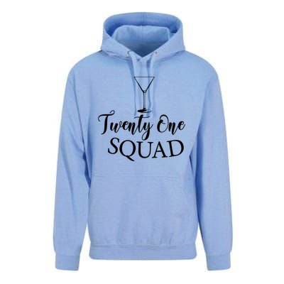 21st Birthday Squad Celebration Graphic Unisex Surf Hoodie