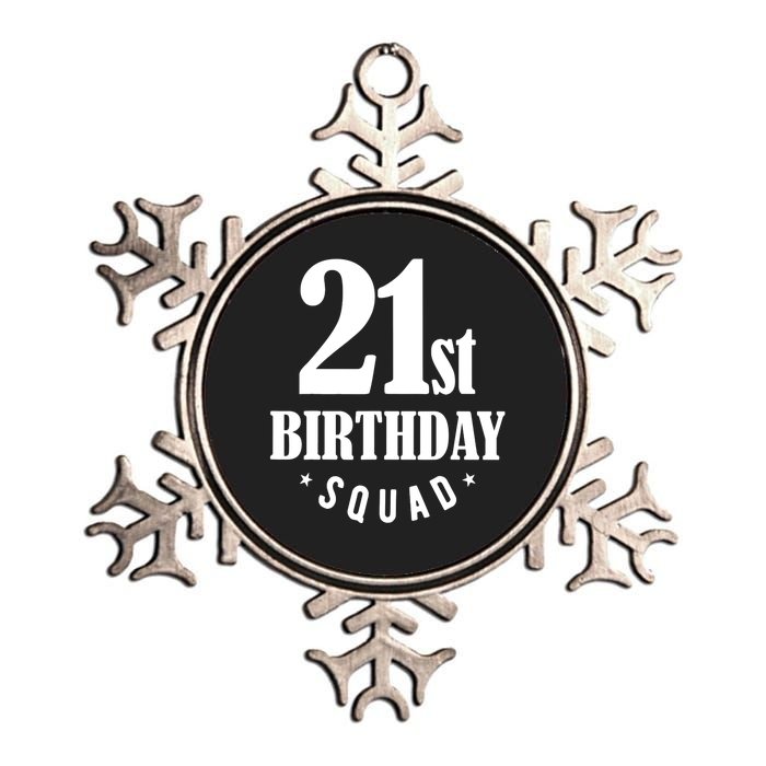 21st Birthday Squad Metallic Star Ornament