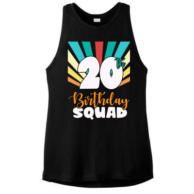 20th Birthday Squad 20 Years Old Ladies PosiCharge Tri-Blend Wicking Tank