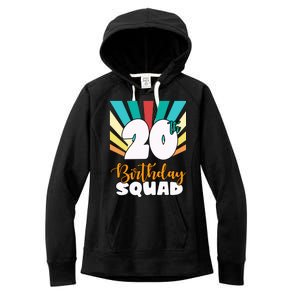 20th Birthday Squad 20 Years Old Women's Fleece Hoodie